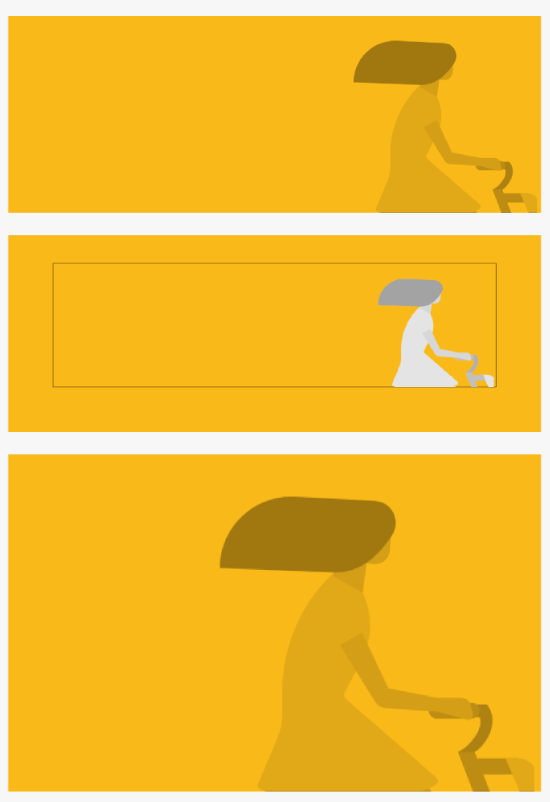 Custom view - with and without PorterDuff Mode - scaled